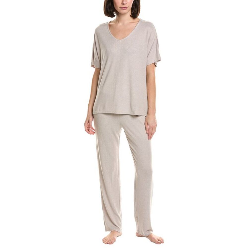 N Natori Womens 2Pc Oasis Pajama Set, Grey